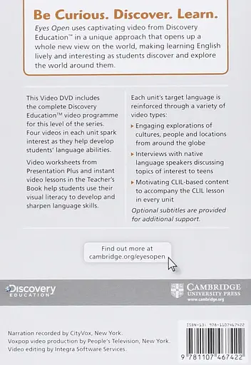 Eyes Open Level 1 DVD - фото 2