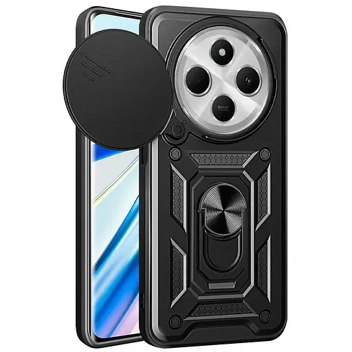 Чехол Ummi Camshield Serge Ring для Xiaomi Redmi 14C/A4/Poco C75/M7 5G Черный