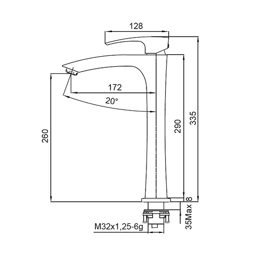 Змішувач для раковини Koer KB-11007-05 (KR3441) - фото 2