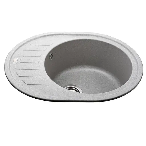 Гранітна мийка Globus Lux Arno сiрий камiнь 620x500мм-А0005 000007598, Сірий - фото 2