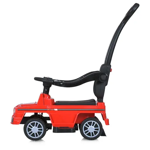 Дитяча каталка-толокар M 5046L-3 червоний, з батьківською ручкою - фото 5