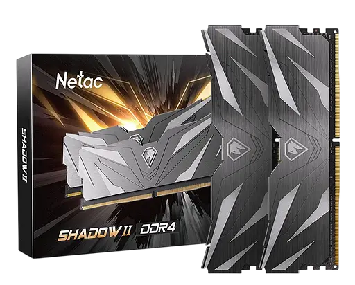 Оперативна пам'ять Netac 32GB (2x16GB) DDR4 3200MHz Shadow II Black (NTSWD4P32DP-32K) - фото 3