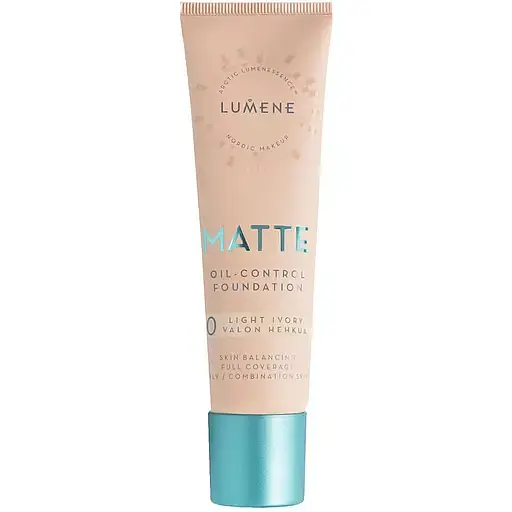 Тональна основа Lumene Matte Oil-control Foundation відтінок 0 (Light Ivory) 30 мл - фото 1