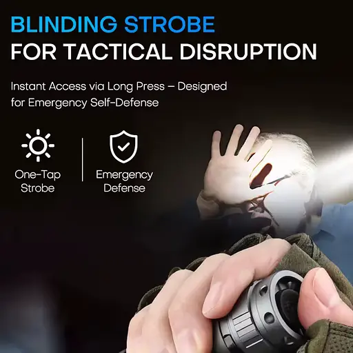 Тактический фонарь YEMAO YM-A7 5 режимов зум аккумулятор 21700 2200 LM Черный Серебристый - фото 4