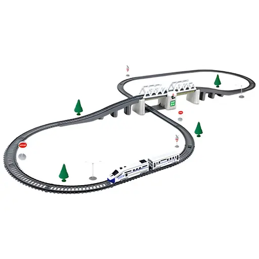 Железная дорога 2184, длина пути 282 см, со светом, с вагоном, с элементами ландшафта - фото 2