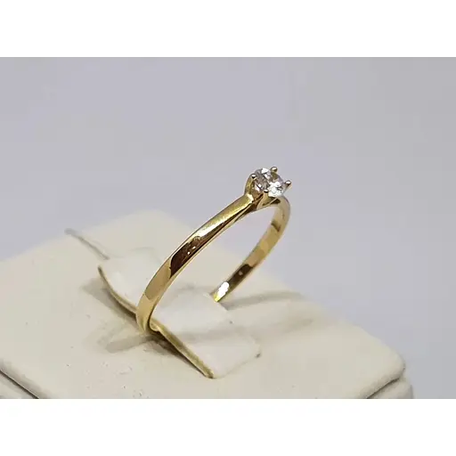 Золотое помолвочное кольцо Империя золота с фианитом. КВ1126ЛИ 17,5 - фото 2