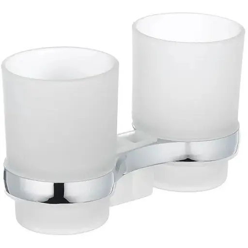 Тримач для щіток з 2 склянками настінний Zerix LR3308 LL1439 хром - фото 1