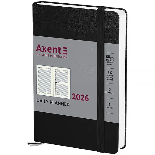 Дневник Axent 2026 Pocket Strong 104х146 мм черный (8833-26-01-A)