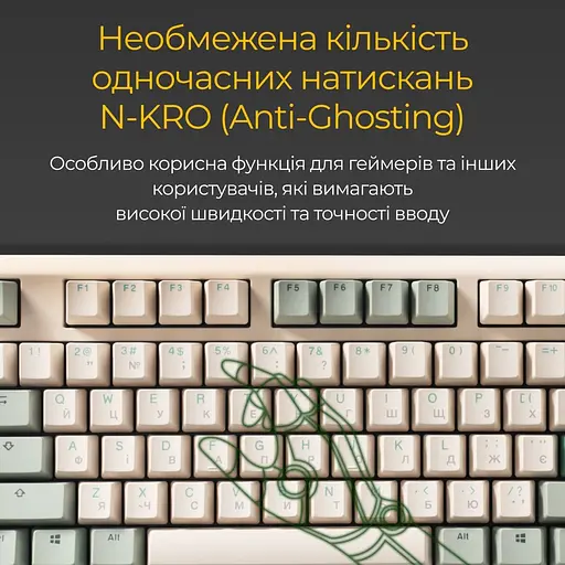 Клавіатура Ducky One 3 Cherry MX Speed Silver Matcha Cream DKON2108-PUAPXМAEGGC1 UA (126110) - фото 10