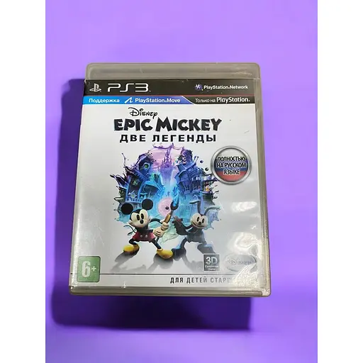 Локализованный диск на PlayStation 3 лицензия Disney Epic Mickey Две Легенды