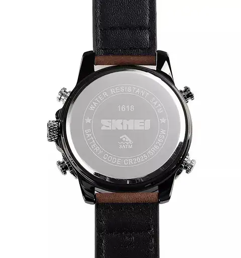 Чоловічий наручний годинник Skmei 1618 (Коричневий) - фото 8