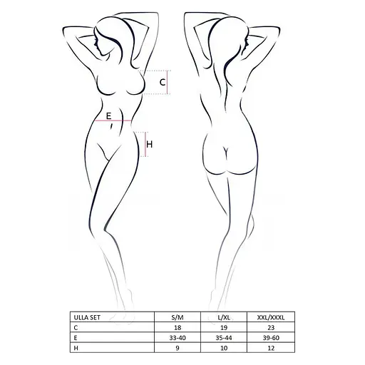Комплект белья Passion ULLA Set black L/XL - фото 5