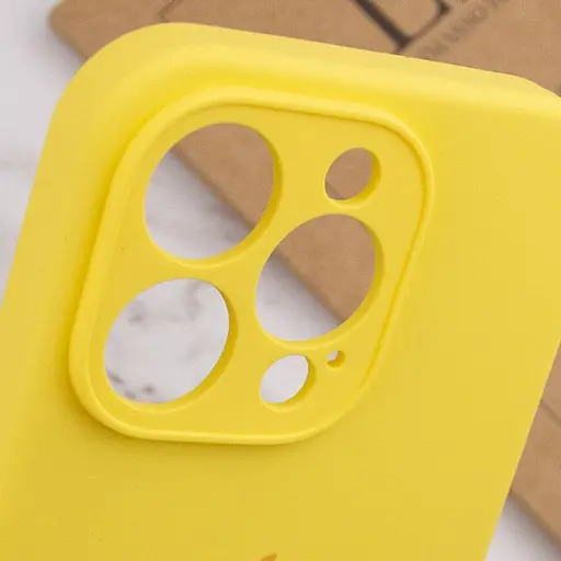 Чехол Epik Silicone Case Full Camera Protective AA для Apple iPhone 15 Pro 6.1 Желтый/Yellow - фото 6