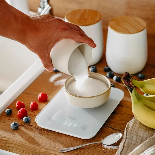 Ваги кухонні Adler AD 3181 grey електронні 10кг, г; кг, фунт 2хААА автовимкнення скло - фото 6