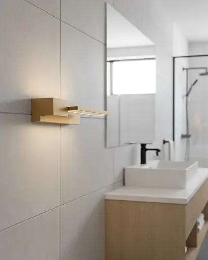 Светильник подсветки для зеркала Azzardo AZ5252 Dalen LED 1x12W 4000K 960Lm IP44 золотой - фото 2