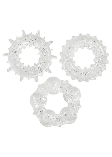 Набор эрекционных колец You2Toys Stardust Rings 3 шт. прозрачный - фото 2