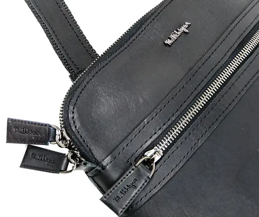 Мужская кожаная сумка на плечо Mykhail Ikhtyar 23х23х3,5 см sum0023008 - фото 8