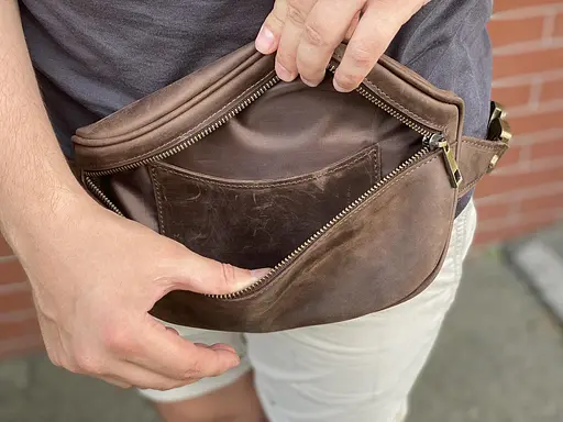 Шкіряна чоловіча сумка Newery 13х26х7 см sum0023825 - фото 3