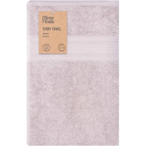 Рушник махровий Ardesto SuperSoft 70х140 см 100% бавовна бежевий (ART2270NSP)  - фото 1