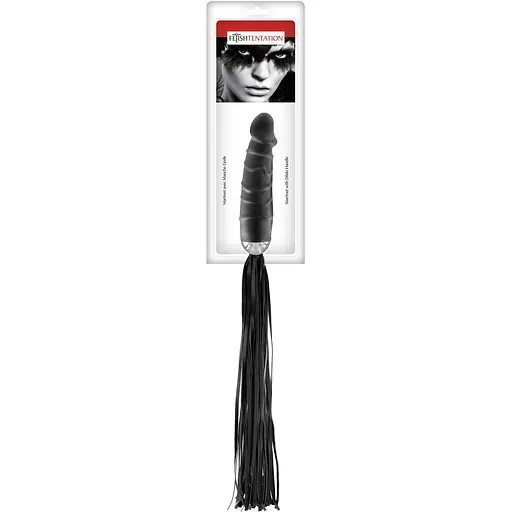 Флогер з ручкою-дилдо Fetish Tentation Whip With Dildo Handle - фото 2