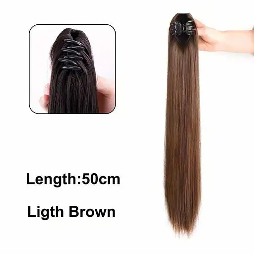 Шиньйон накладний хвіст на шпильці Didaka пряме волосся 50 см "Шатенка" K0973-2 - фото 3