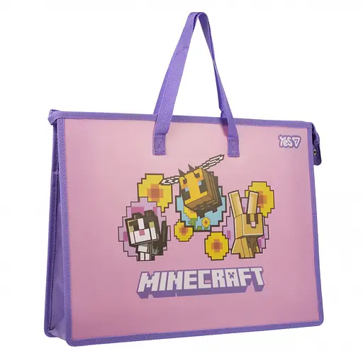 Папка - портфель Yes FC на молнии с тканевыми ручками Minecraft Bees (492358) - фото 2