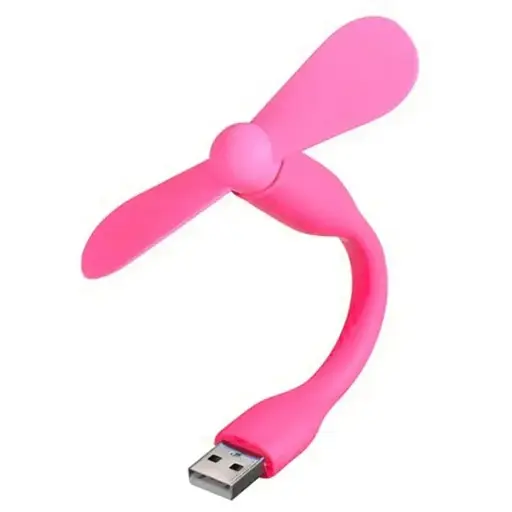 Вентилятор мобильный USB розовый - фото 1