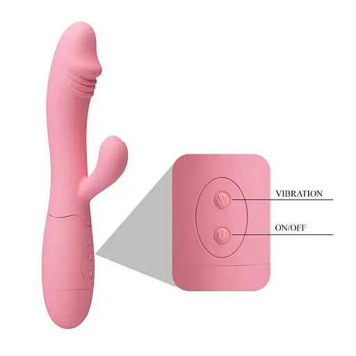 Вибратор-кролик Pretty Love Snappy Flesh 19.5х3.2 см розовый - фото 7