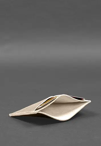 Кожаная обложка-органайзер для документов 6.2 светло-бежевый краст - фото 6