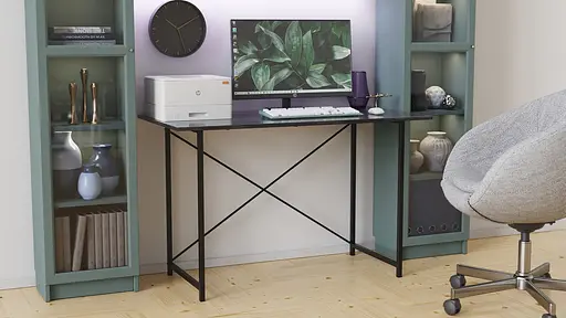 Стол письменный Line Лайт 750x1200x500 Черный металл ДСП Сосна Кембра 16мм FRD-104852