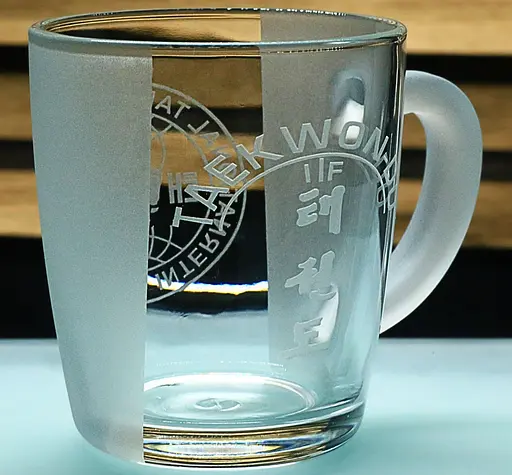Чашка для чая 350мл Теквандо ITF з гравіюванням скляна кружка подарунок для спортсмена тренера - фото 5