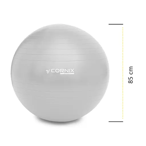 Мяч для фитнеса (фитбол) Cornix 85 см Anti-Burst Silver XR-0368 - фото 5