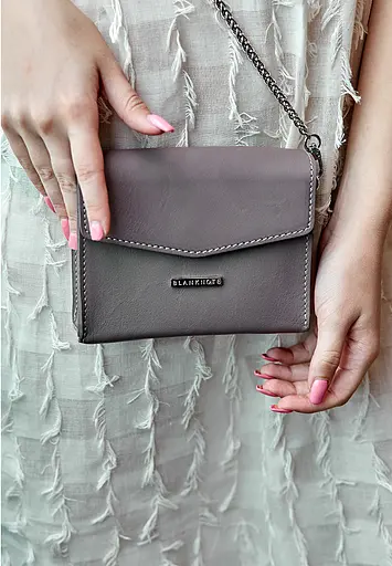 Жіноча шкіряна сумка поясна / кроссбоді Mini темно-бежева - фото 7