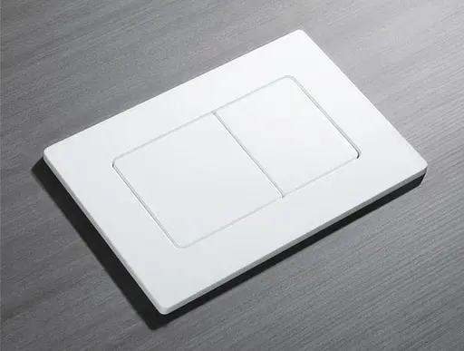 Панель змиву Koer KT-0602-03 пластикова, кнопка квадратна KR5180, Білий - фото 3