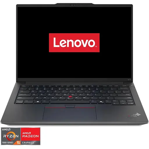 Ноутбук Lenovo ThinkPad E14 Gen 6 з процесором AMD Ryzen™ 5 7535HS pana la 4.55GHz, 14" WUXGA, IPS, 16GB DDR5, 512GB SSD, AMD Radeon™ 660M графікою, No OS, чорний, 3Y Onsite