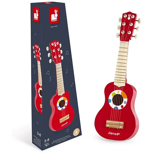 Janod Музыкальный инструмент Моя первая красная гитара