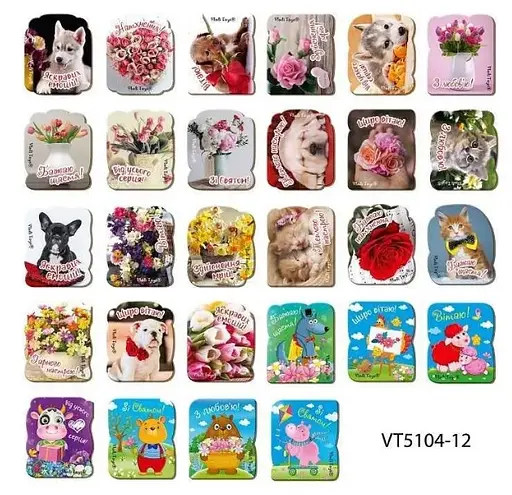 Магнит декоративно-сувенирный "8 Марта" (в ассортименте)