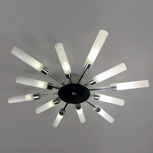 Потолочная люстра в форме солнечных лучей на 12 плафонов G9 Ø 69х8 см Line F | Ст. 1276/12 CH - фото 7