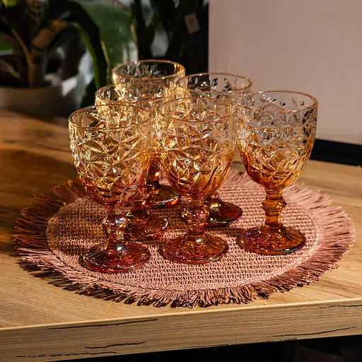 Набор бокалов для вина 6 штук 340 мл винные бокалы на ножке стеклянные фужеры для вина подарочные Yiwu HP-19-189 - фото 2