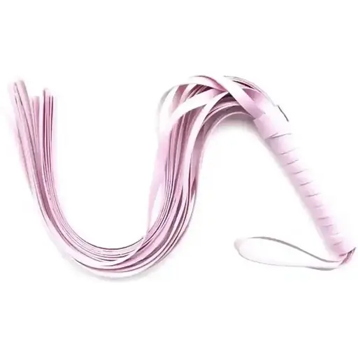 БДСМ-батіг (флогер) рожевого кольору довжина 55 см - фото 1