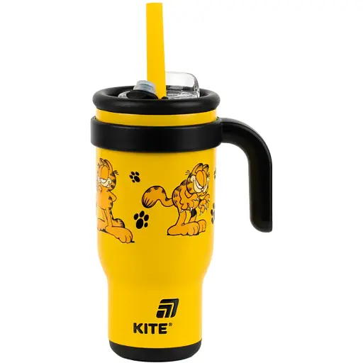 Термокружка Kite Garfield з трубочкою 530 мл (GF25-1266) - фото 1