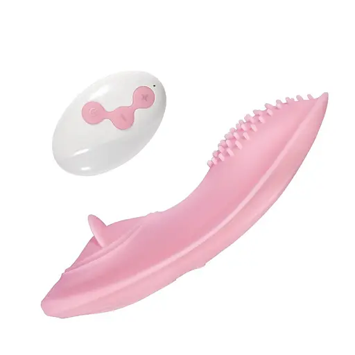 Вібратор для клітора Boss Series Strap On Vibrator 01 світло-рожевий - фото 2