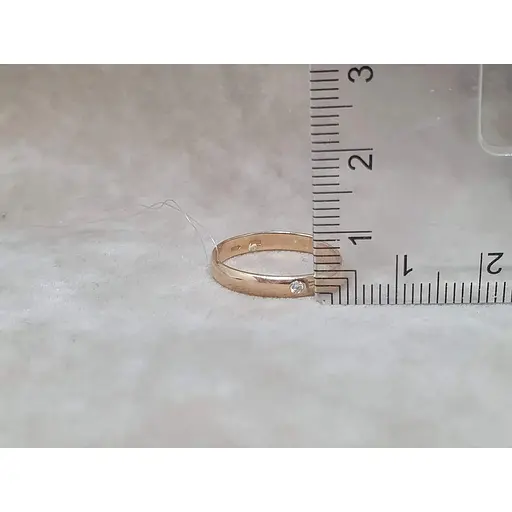 Обручка золота Qvaliz з діамантом. Б/А 1.64, 0.02, 18 - фото 5