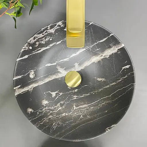 Умивальник VBI Amalfi black onyx matt накладний VBI-013403, Чорний матовий - фото 5