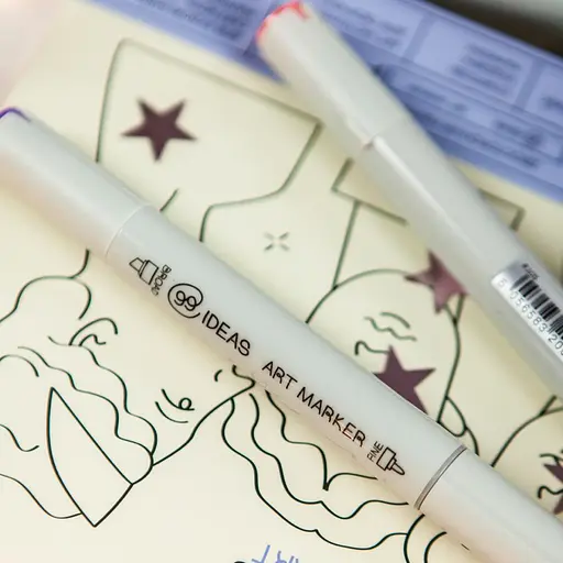 Маркер двухсторонний Пастельный желтый, Y204, 99IDEAS - фото 2