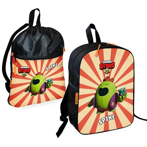 Шкільний рюкзак дитячий Бравл Старс + Сумка для взуття спортивної форми рюкзак-мішок для хлопчика (01680)
