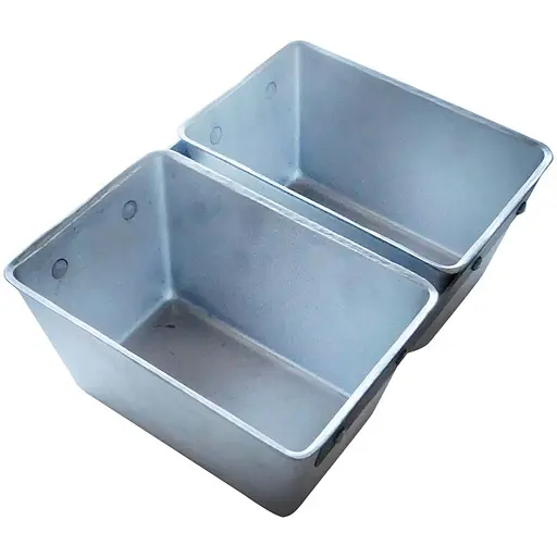 Форма двойная хлебная для выпечки бородинского хлеба Л12а алюминий (17*11*9 см), Хлібпром 81362 - фото 2