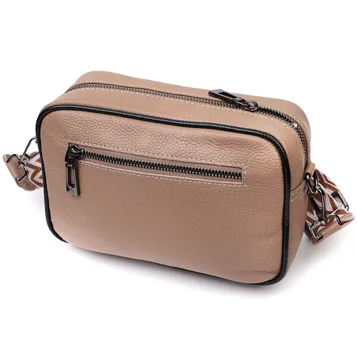 Кожаная сумка Vintage с переплетами 22х14х7.5 см sum0029009 - фото 2