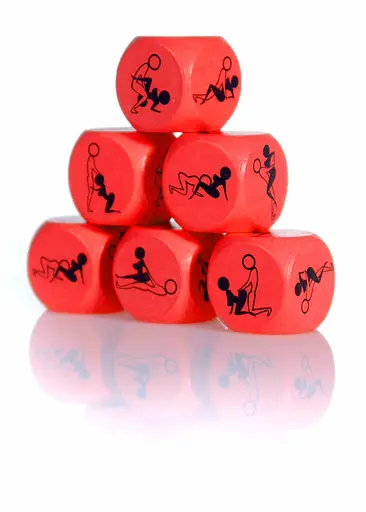 Гральний кубик для сексу Grammi 1 шт (червоний) - фото 4