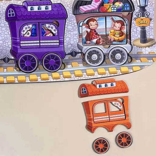 Дерев'яний дитячий сортер "Потяг великий" (ПСД296) PSD296 - фото 3